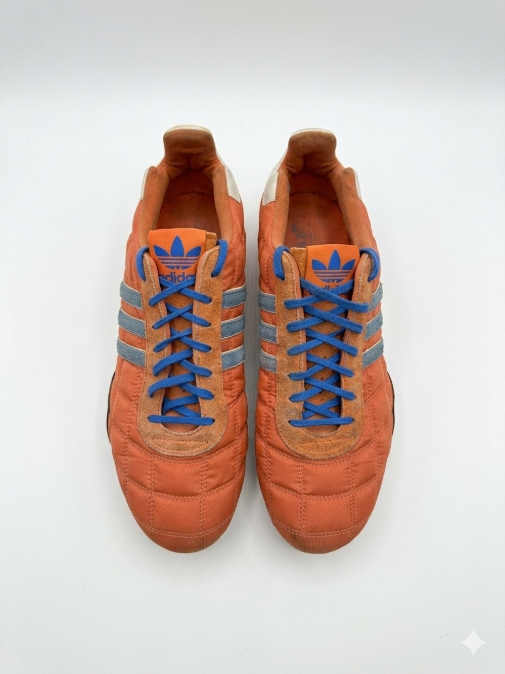 Adidas Tuscany Goodyear Trainers in Orange & Blue: Size 12.5